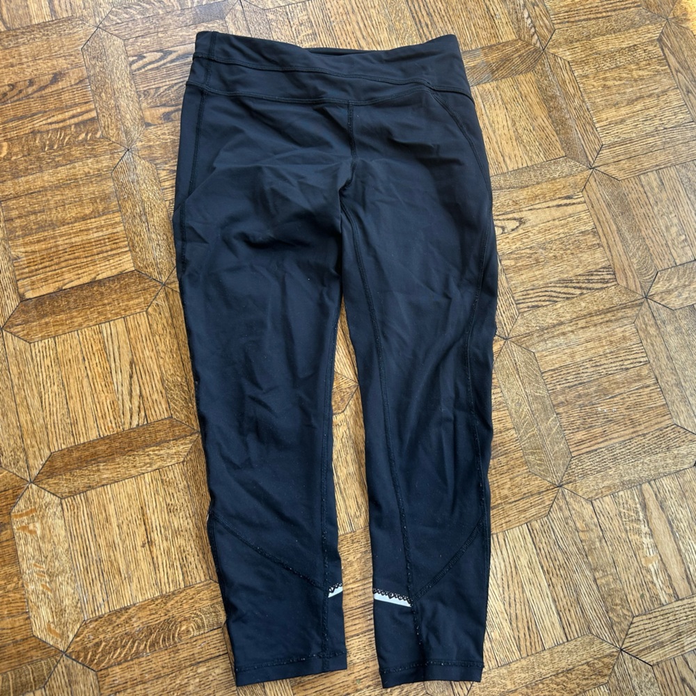 Ivivva Black Kids Leggings with reflective detail